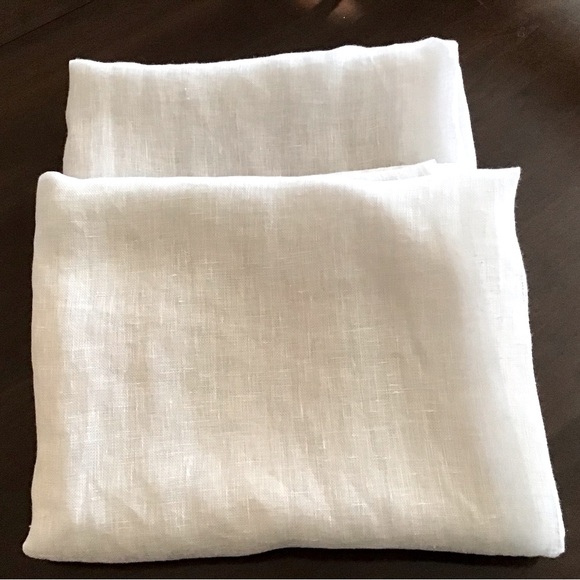 2 Panels Crate & Barrel Sheer Linen Curtains 84 inch Length - Picture 2 of 5